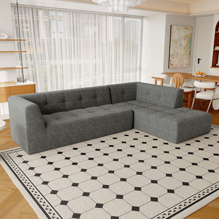 Modular Combination Living Room Sofa Set, Modern Minimalist Sofa, Living Room Upholstered Sofa Bed, Bedroom, 2 Pieces Computer Free Combination, L - Shaped