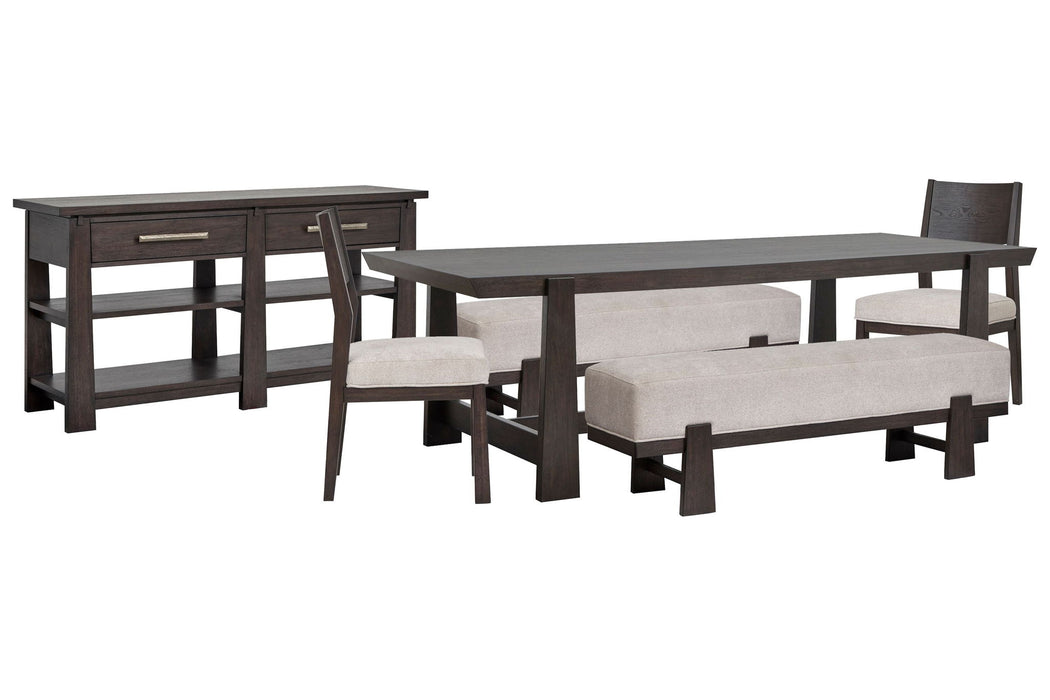 Tauren - Trestle Dining Table Set Magnussen Furniture