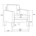 Farallone -Track Arm Accent Chair Furniture Max