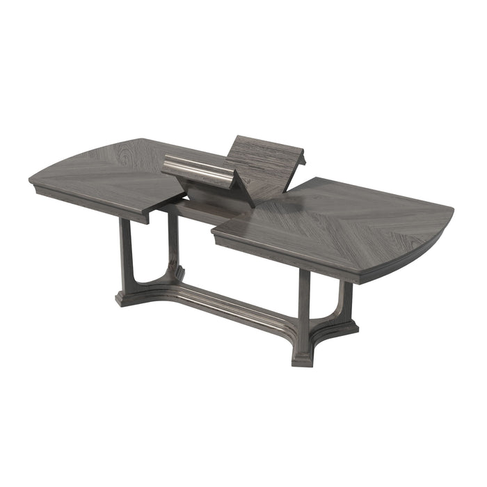 Arcus - Rectangular Dining Table With Butterfly Leaf - Charcoal Gray Home Essentials
