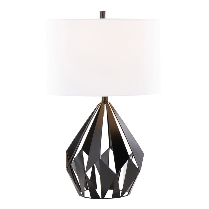 Geo - Me Tri Contemporary Table Lamp (Set of 2) - Matte Black / White