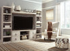 Willowton - 4-Piece Entertainment Center - Whitewash Signature Design by Ashley®