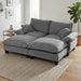 Modular Sectional Sofa With Movable Ottoman & Pillows Home Essentials