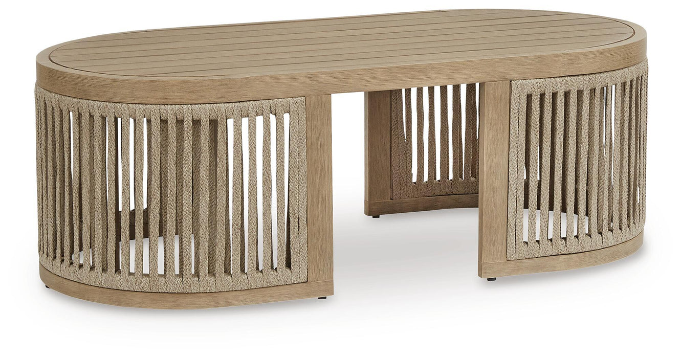 Serena Shores - Rectangular Cocktail Table - Beige Signature Design by Ashley®