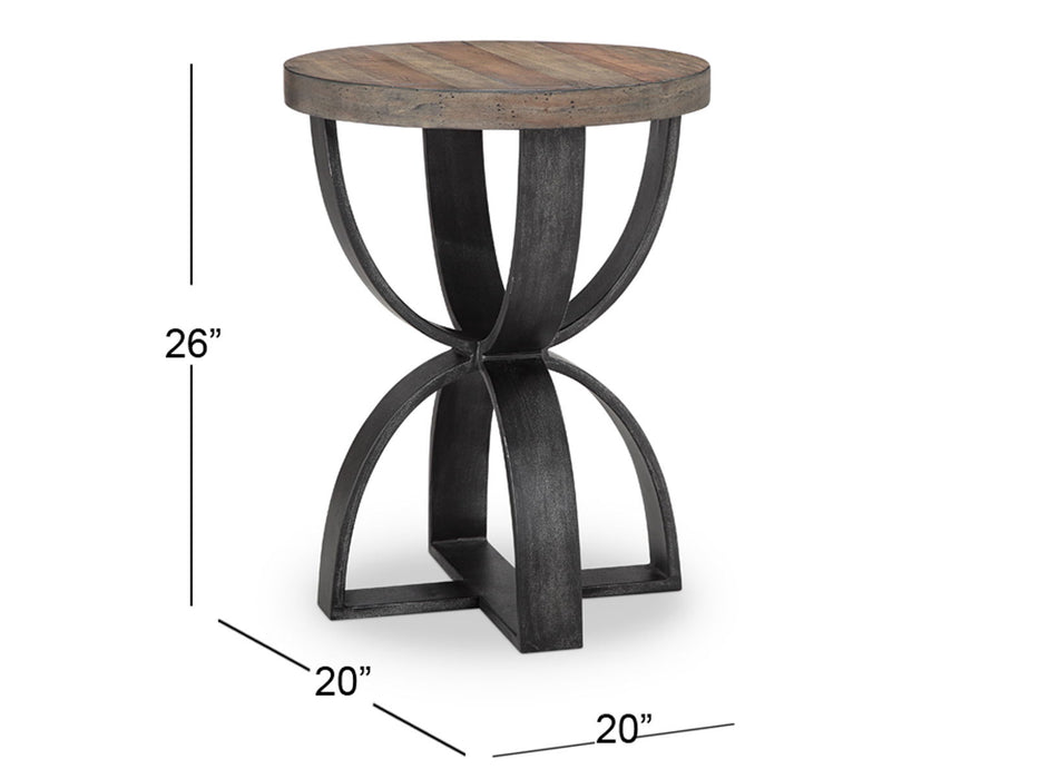 Bowden - Round Accent Table - Rustic Honey Magnussen Furniture