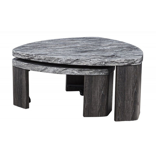 Triangle Nesting Coffee Table Set (Set of 2) - Gray Home Essentials