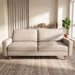 Couch, 3 Seat Sofa With Removable Cushion - Beige US Pride