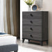 Bedroom Chest Of Drawers With 4 Drawer Storage - Gray / Gray Home Essentials