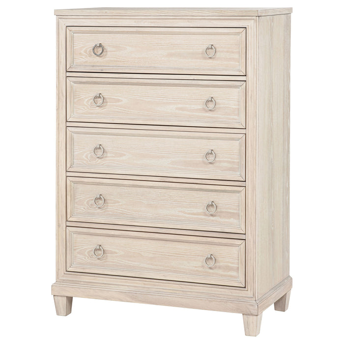 Wedner - 5 Drawer Chest - Oak Furniture Max