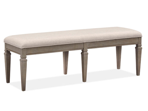 Lancaster - Bench With Upholstered Seat - Dovetail Gray Magnussen Furniture