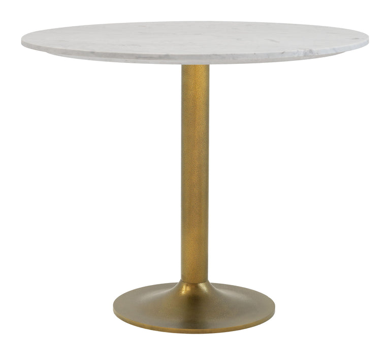 Fullerton - Dining Table - White / Gold Zuo Modern
