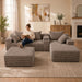 U-Shaped Modular Sofa With Cup Holders And Storage For Living Rooms - Coffee Home Essentials
