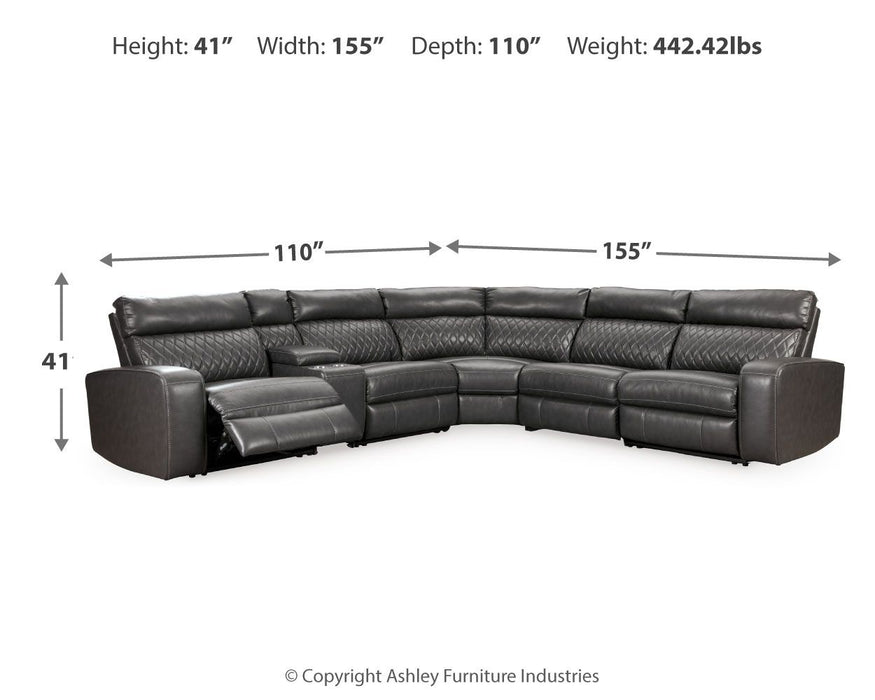 Samperstone - Power Reclining Sectional Signature Design by Ashley®