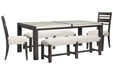 Plum Creek - 5 Piece Rectangular Dining Table Set Magnussen Furniture