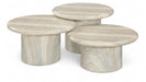 Emara - 3 Piece Concrete And Fiberglass Indoor / Outdoor Coffee Table Meridian Furniture