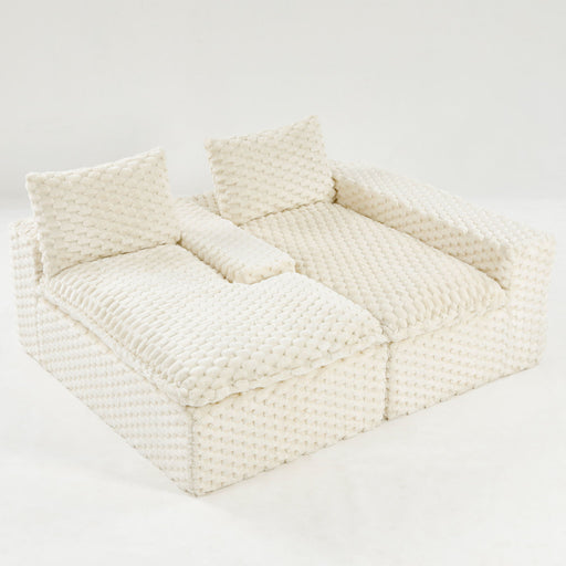Modular Sofa, Convertible Twin Seat With Chaise Lounge Home Essentials