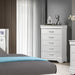 Chest, 5 Drawer Storage Furniture - White Home Essentials