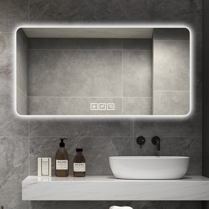 LED Bathroom Mirror With 3 Color Dimmable Backlight Daily Nest