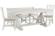 Heron Cove - Extendable Trestle Dining Table Set Magnussen Furniture
