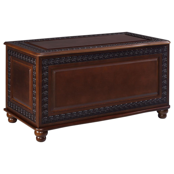 Ornate - Deep Flip Open Storage Cedar Chest With Cedar Lining - Brown Furniture Max