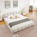 Upholstered Platform Bed Frame, Low Profile Floor Bed, No Box Spring Required Home Essentials