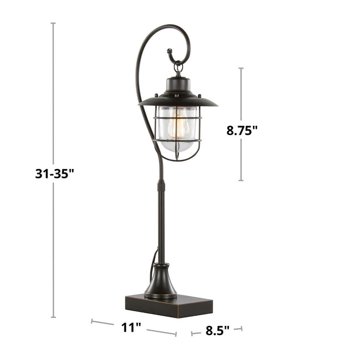 Landen - Contemporary Task Lamp (Set of 2) - Oil Rubbed Bronze / Clear Lumi Source
