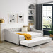 Upholstered Tufted Daybed With Drawers, Waved Arms Home Essentials