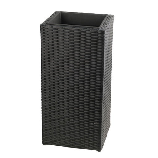 Solhome - Square Planter Box For Patio - Black Daily Nest
