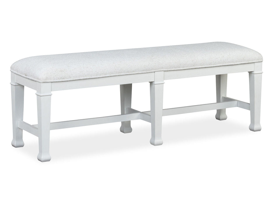 Kingston - Bench - Whisper White And Cerused Nutmeg Magnussen Furniture