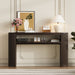 Console Table With Fluted Legs, Open Shelf Hearth and Haven
