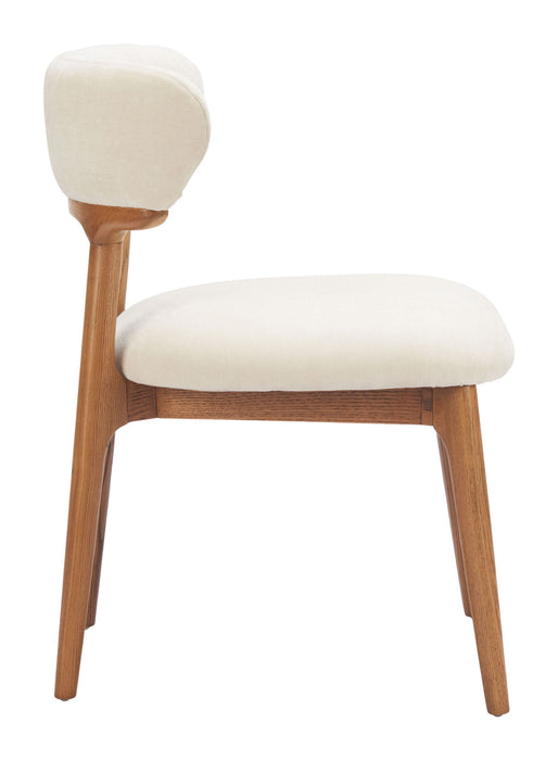 Cedar - Dining Chair (Set of 2) - White / Walnut Zuo Modern