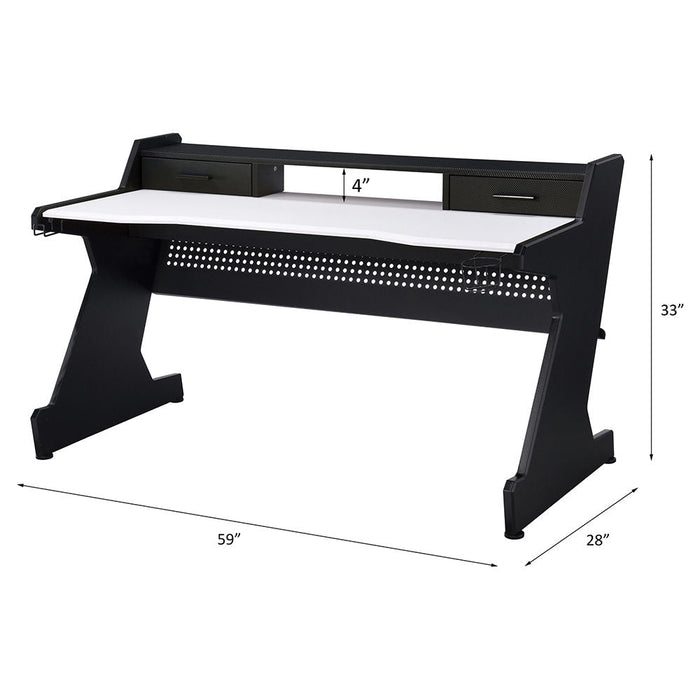 Bigga - Gaming Desk - Black & White ACME
