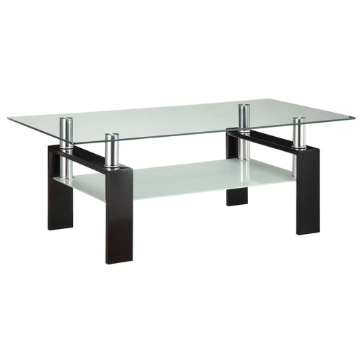 Moriah - 1 Shelf Rectangular Coffee Table - Black Furniture Max