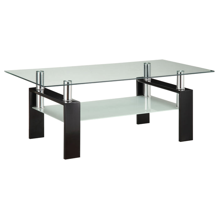 Moriah - 1 Shelf Rectangular Coffee Table - Black Furniture Max