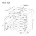 Bathroom Vanity With Sink, 2 Tip Out Drawers, Soft Close Hinges - Gray Noble House