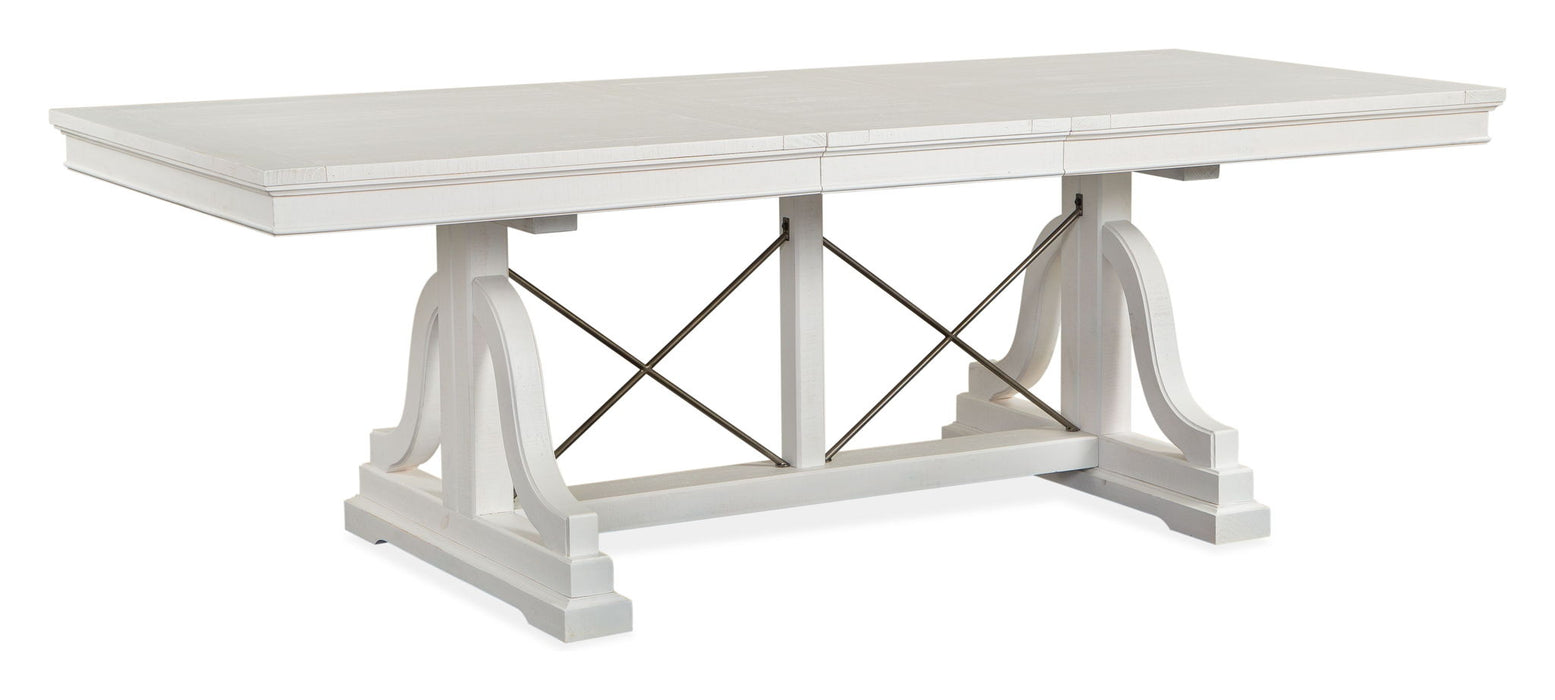 Heron Cove - Extendable Trestle Dining Table Set Magnussen Furniture