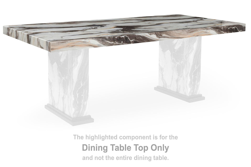Jeshina - Rectangular Dining Room Table Top - Dark Brown / Beige Signature Design by Ashley®