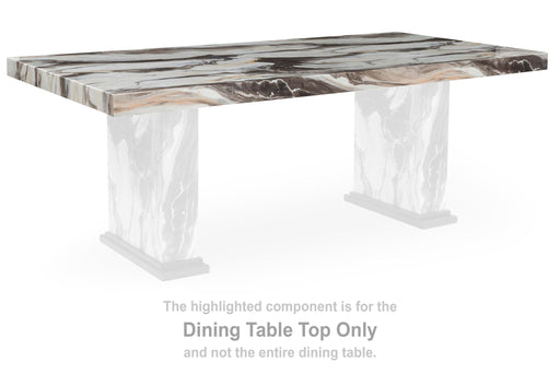 Jeshina - Rectangular Dining Room Table Top - Dark Brown / Beige Signature Design by Ashley®