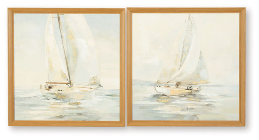 Winbrook - Wall Art Set (Set of 2) - Gray / Tan / Gold Finish Signature Design by Ashley®