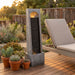Tall Outdoor Water Fountain, Vertical Cascading Waterfall With Pump, Floor Fountain For Garden - Black / Gray Daily Nest