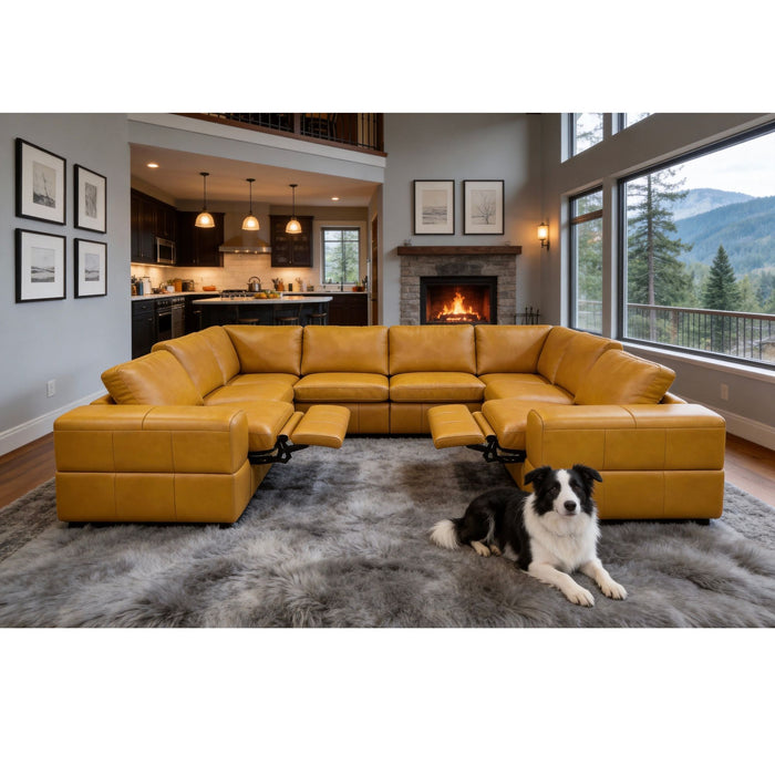 Upholstered Large Arms Sectional With Recliner Seats Home Essentials