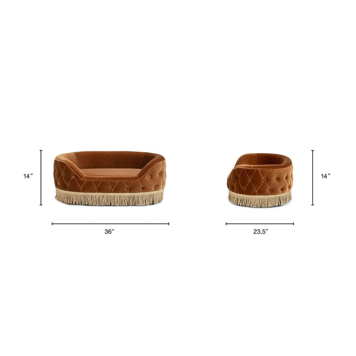 Monroe - Dog Sofa Bed - Burnt Orange Jennifer Taylor Home