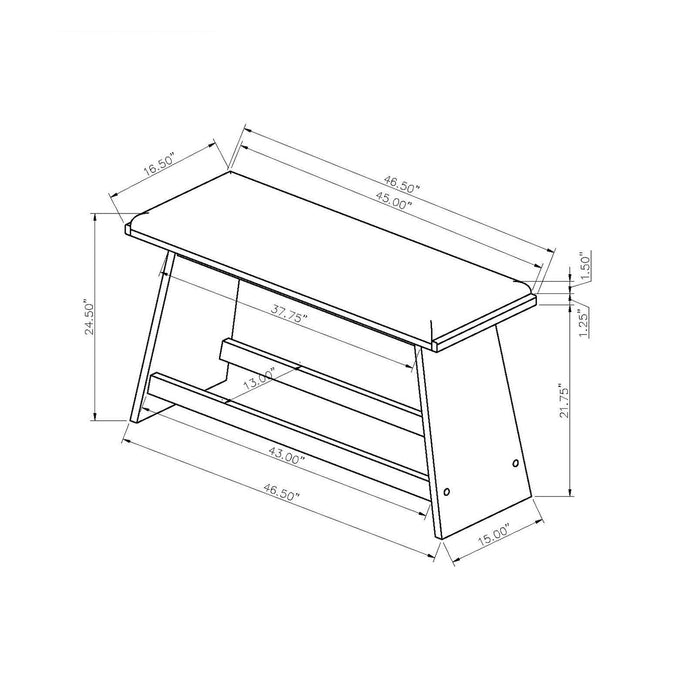 Jasmine - Bar Bench - Gray Global Furniture USA