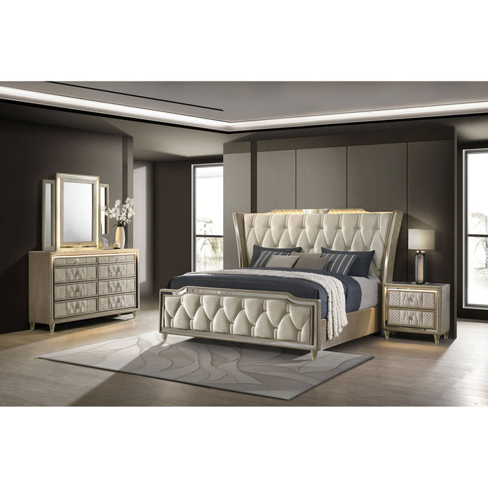 Mika - Bedroom Set With LED Lighting Furniture Max
