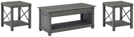 Freedan - 3 Pc. - Coffee Table, 2 End Tables - Grayish Brown Signature Design by Ashley®