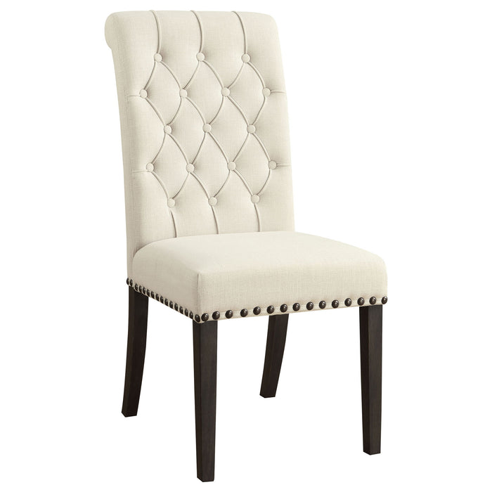 Tufted Rolled Backrest Side Chairs (Set of 2) Furniture Max