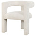 Verda - Upholstered Accent Side Chair In Soft With Rounded Open Back And 3 Leg Base - White Furniture Max
