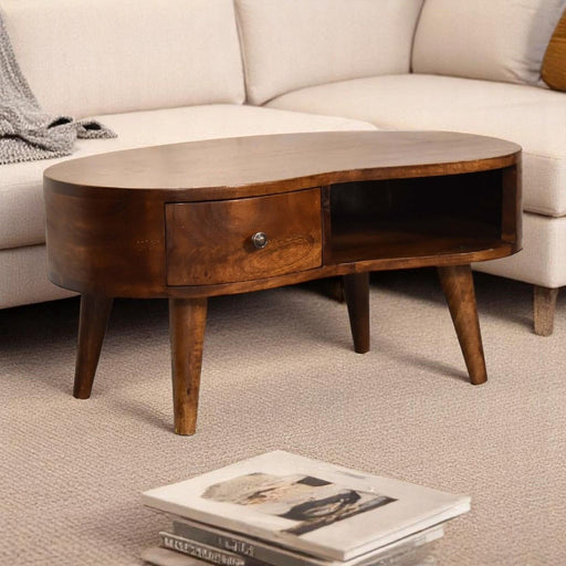 Wave Coffee Table With 1 Drawer Artisan Furniture