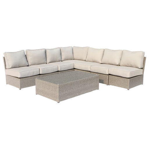 8 Piece Patio Set Cushions - Gray Mix LSI Patio Furniture