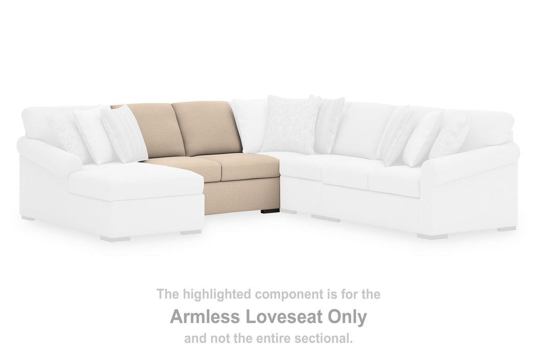 LadyMae - Armless Loveseat - Twill